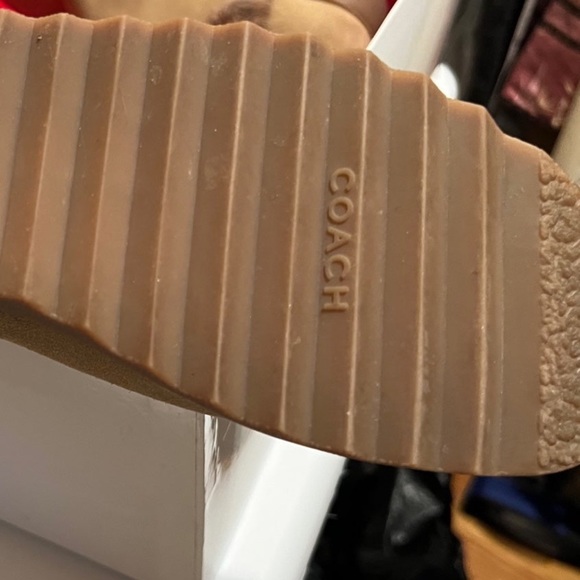 Coach suede fur trimmed boots - Picture 3 of 4